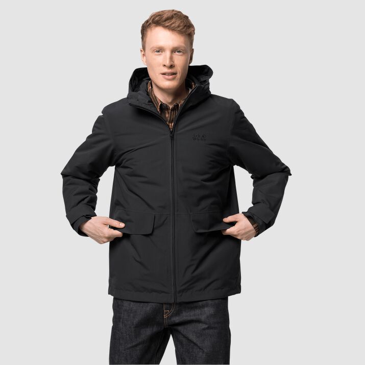 Chamarra Invierno Jack Wolfskin White Forest Hombre Negros Mexico-1143798